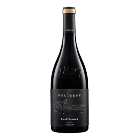 Abbildung einer Flasche moldauischen Rotweins „Nocturne Rara Neagra“ vom Weingut Chateau Purcari